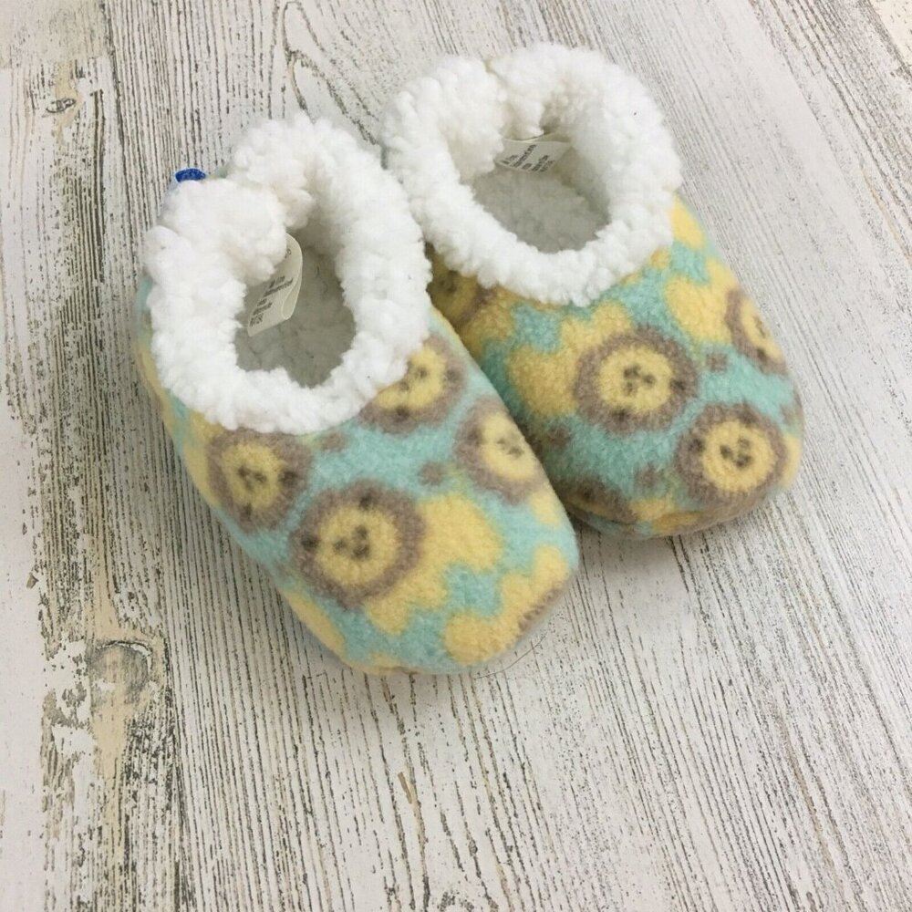 Baby Snoozies Sherpa Slippers Booties Sz 0 to 3 M Boys Girls Lions